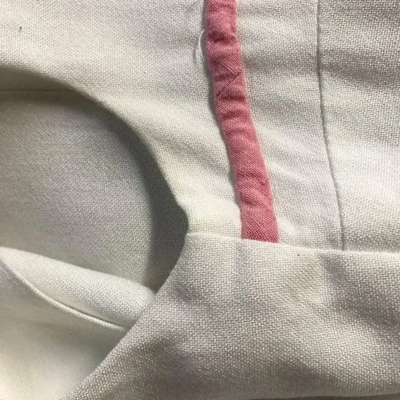 Womens Vintage 1960s XS White Pink Shift Dress - Picture 8 of 8